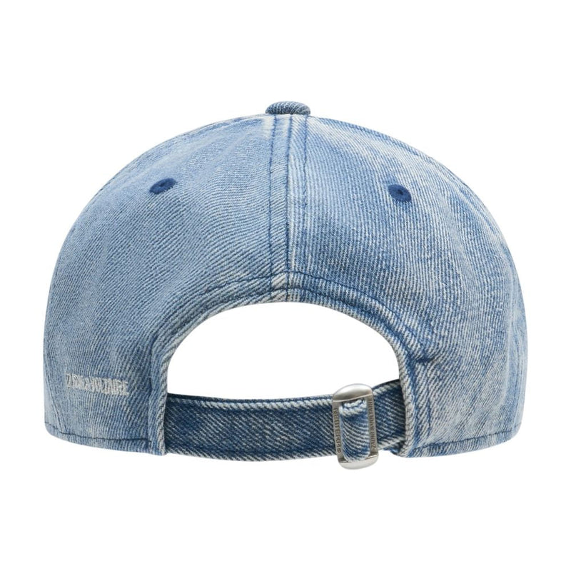 Zadig & Voltaire Owht01159-409 Cotton Denim Baseball Cap — Blue Caps