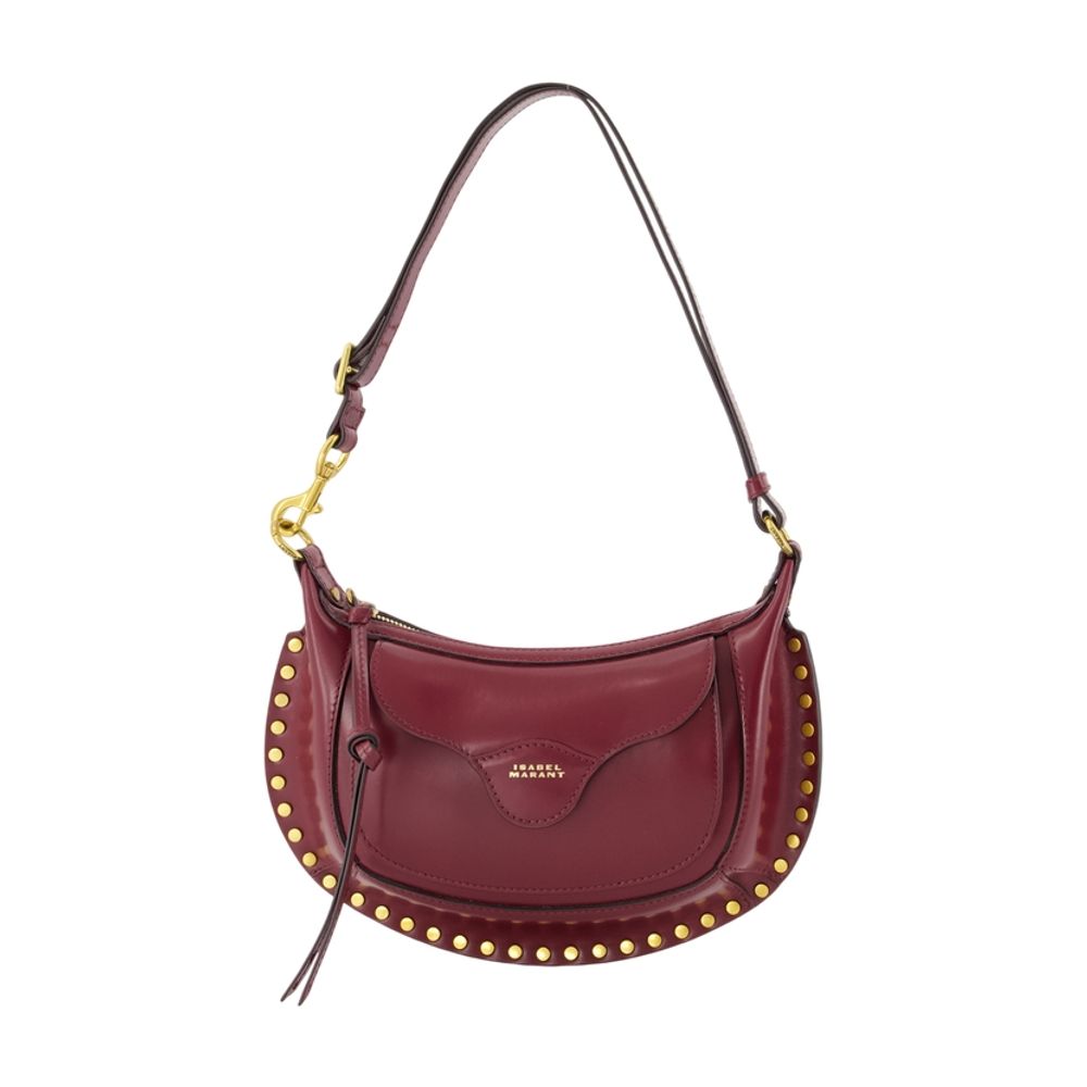 Isabel Marant Moon Pocket Crossbody Bag — Burgundy Calfskin