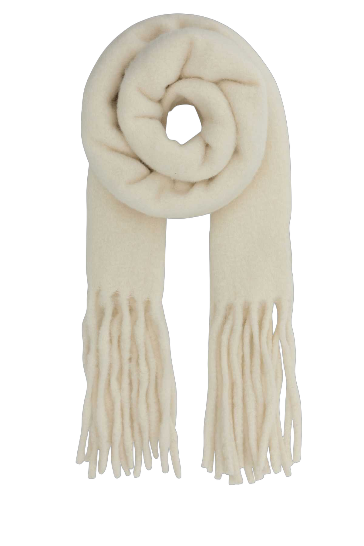 Loulou De Saison Alpaca Blend Scarf — White Exterior: Nylon Scarfs
