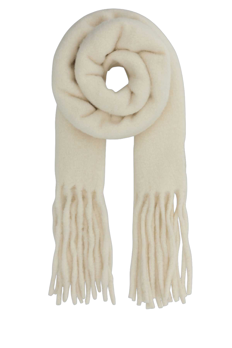 Loulou De Saison Alpaca Blend Scarf — White Exterior: Nylon Scarfs
