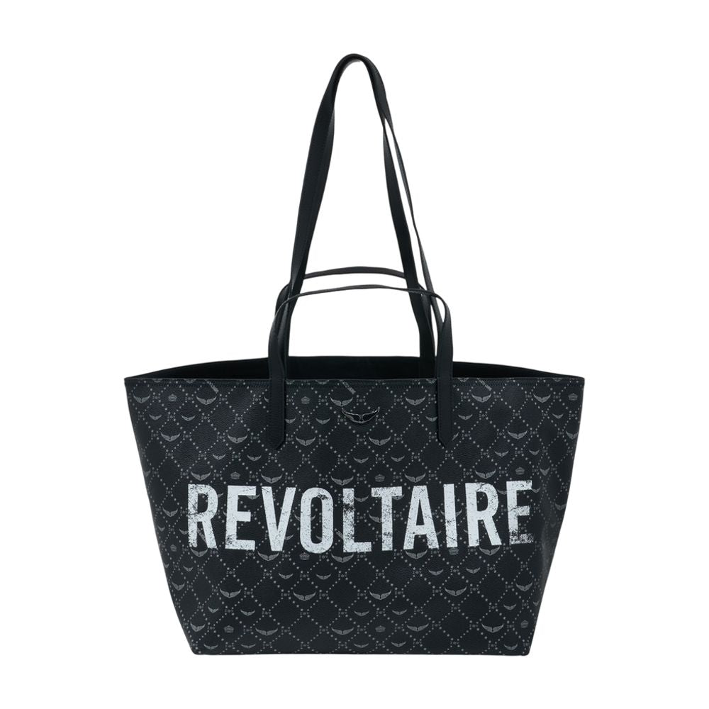 Zadig & Voltaire Quilted Logo Tote Bag — Black Synthetic