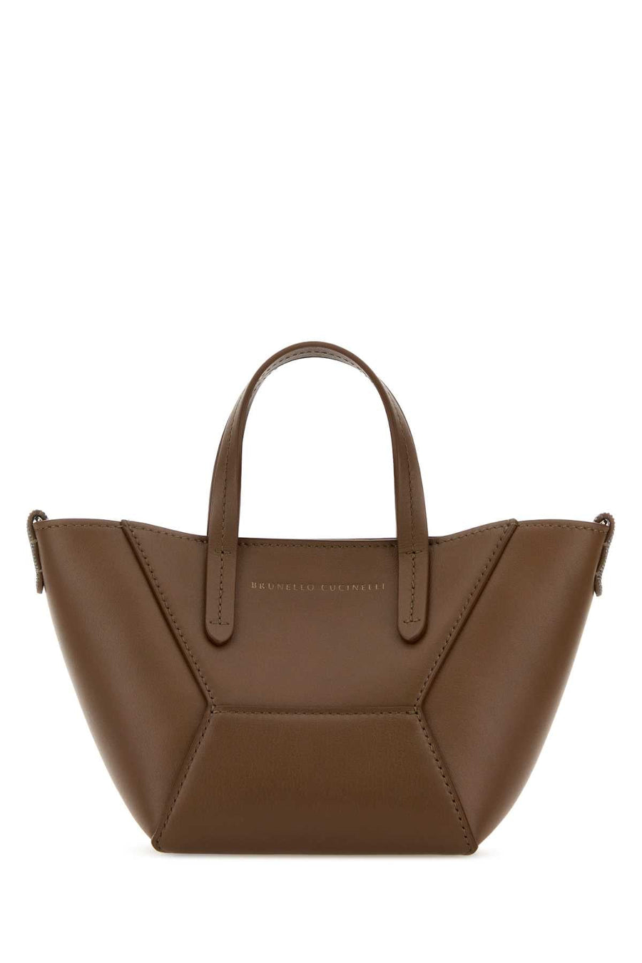 Brunello Cucinelli Leather Tote Bag — Brown