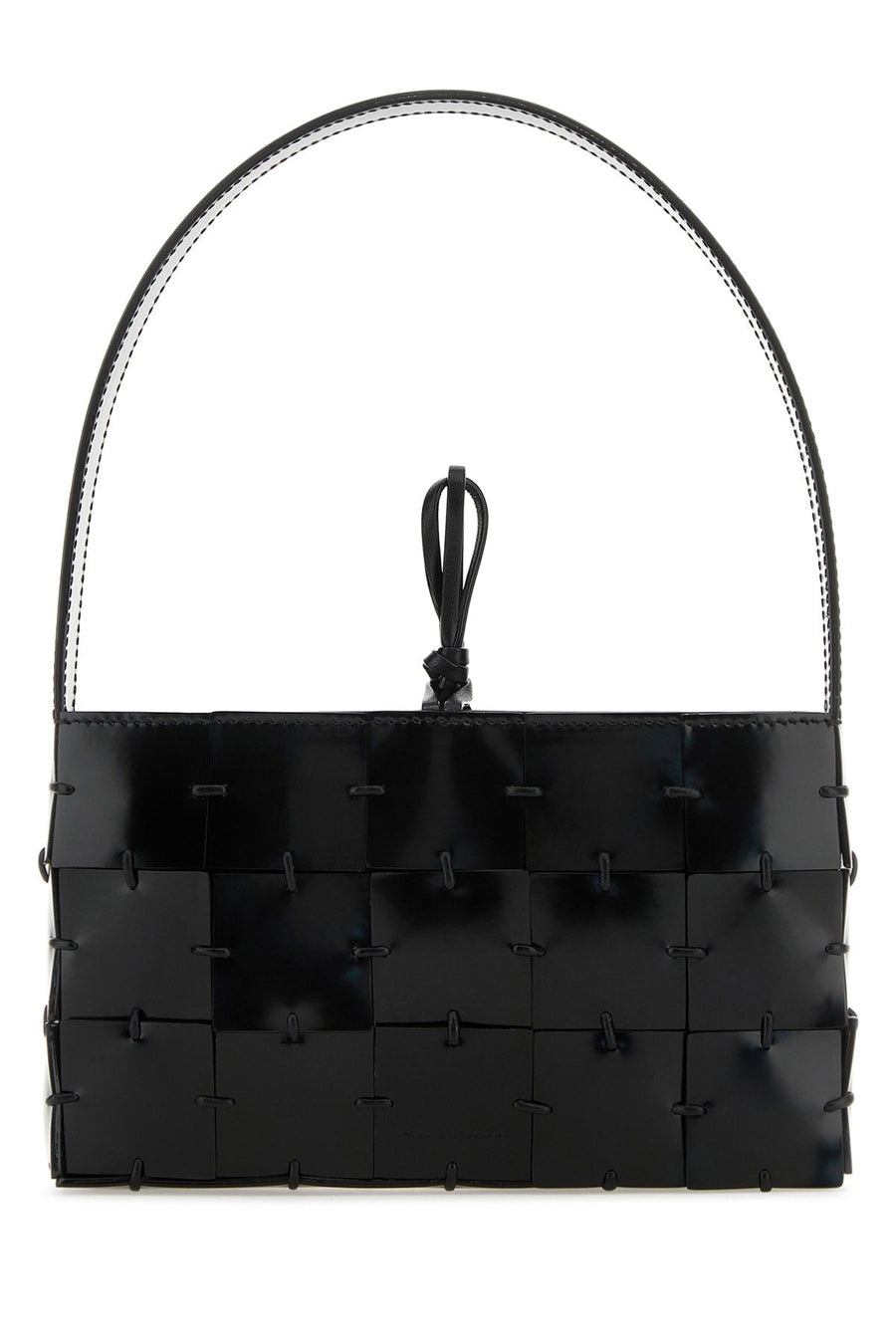 Amina Muaddi Mina Shoulder Bag — Black Leather