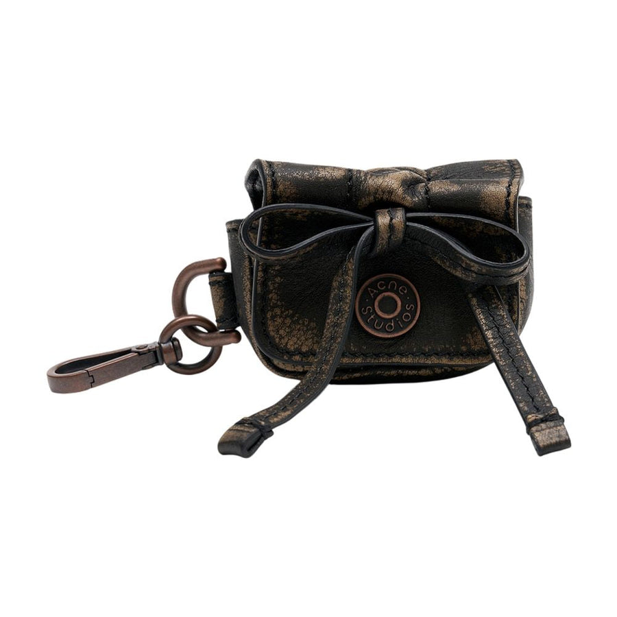 Acne Studios Vintage Multipocket Calfskin Key Case — Brown Keychains