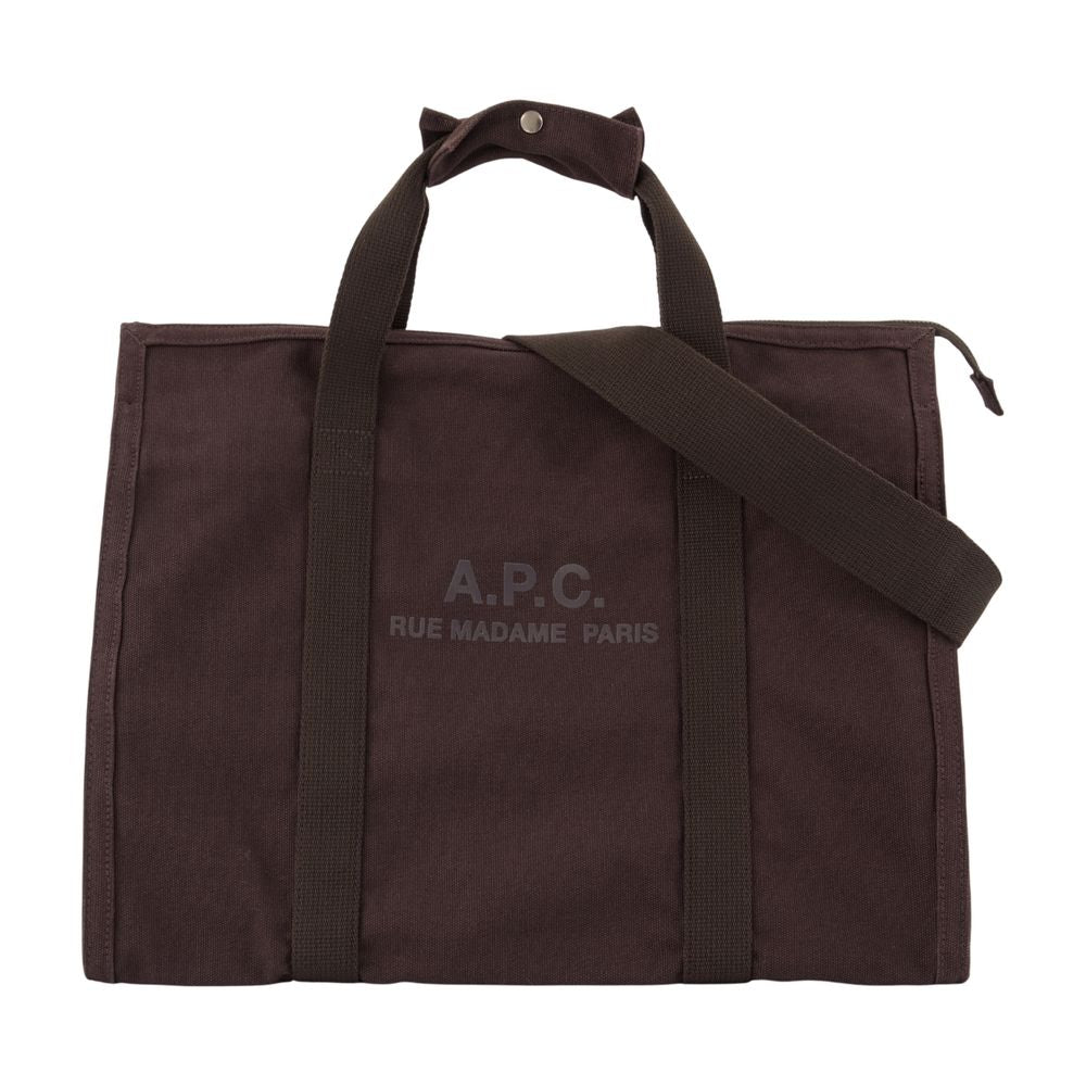 A.p.c. Gym Recuperation Shopper Tote — Brown Cotton