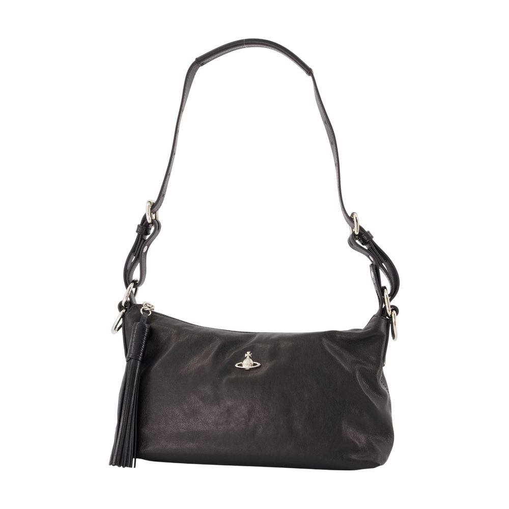 Vivienne Westwood Emma Shoulder Bag — Black Calfskin