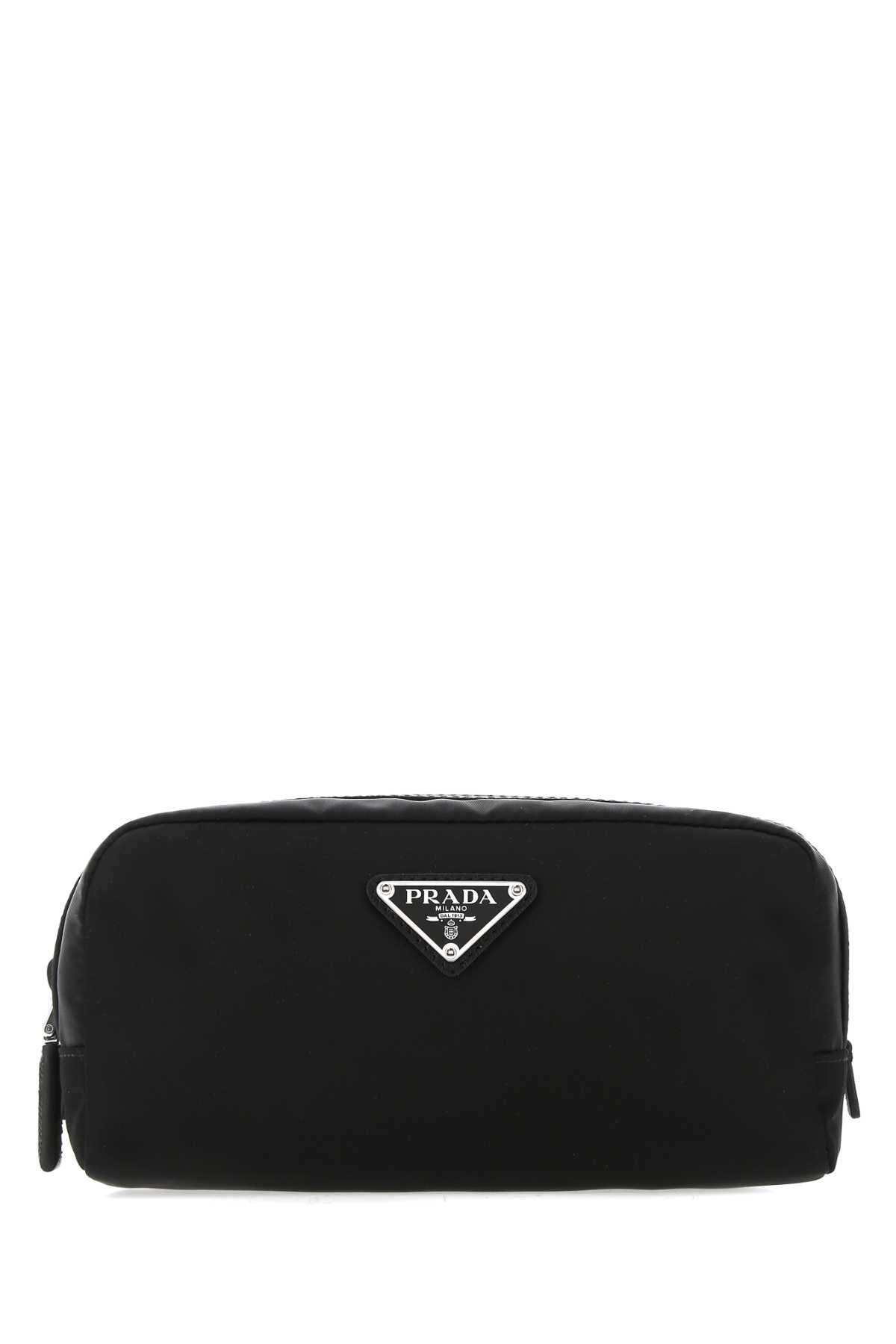 Prada Re-Nylon Travel Wallet — Black Poliammidericiclata-vitello