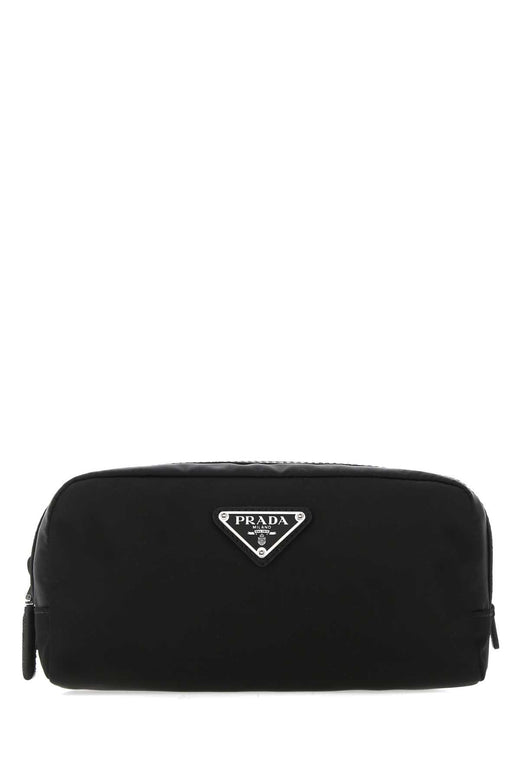 Prada Re-Nylon Travel Wallet — Black Poliammidericiclata-vitello