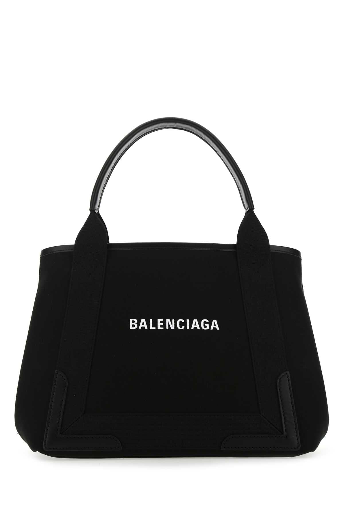 Balenciaga Canvas Logo Shoulder Bag — Black