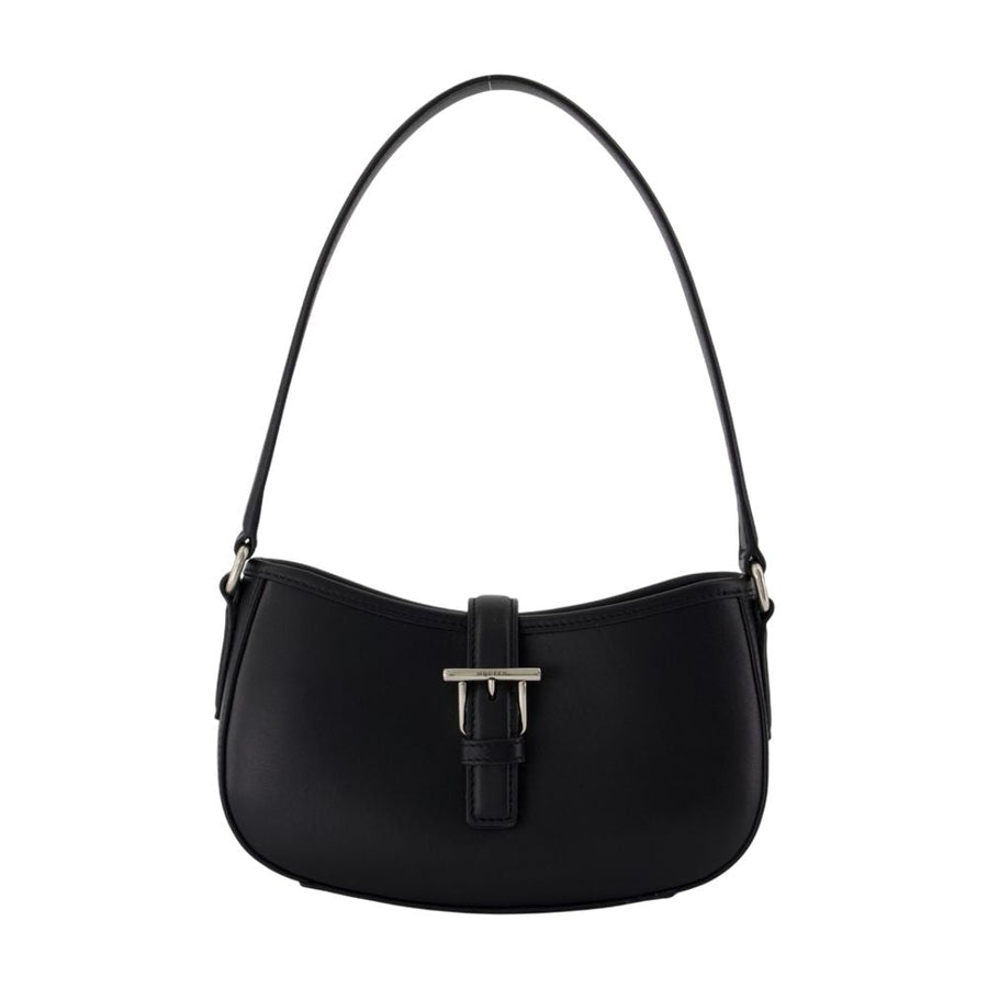 Alexander Mcqueen T Bar Mini Shoulder Bag — Black Calfskin