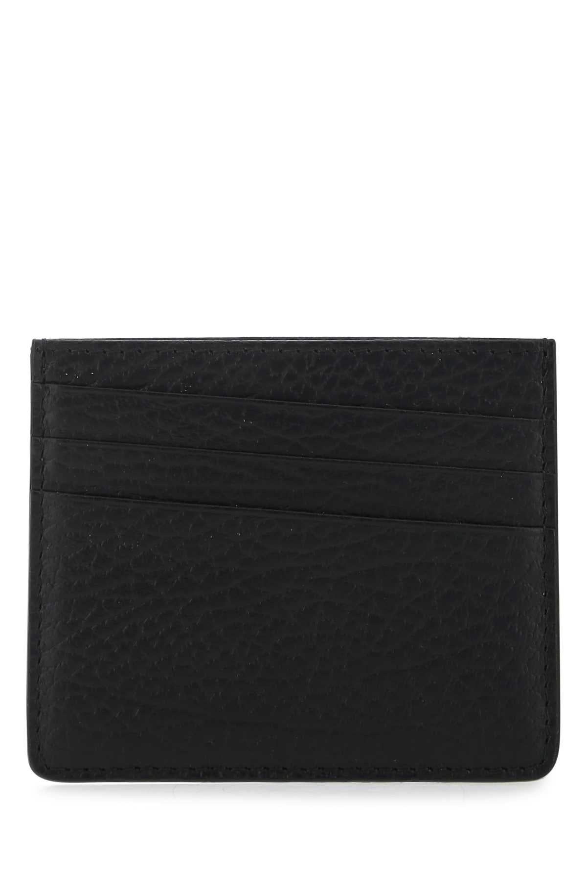 Maison Margiela Leather Card Holder Case — Black Exterior: Wallet