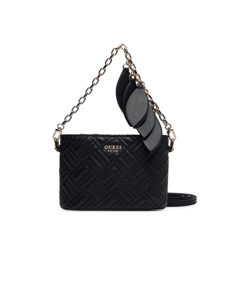 Guess Sally Mini Bucket Crossbody Bag — Black Polyurethane