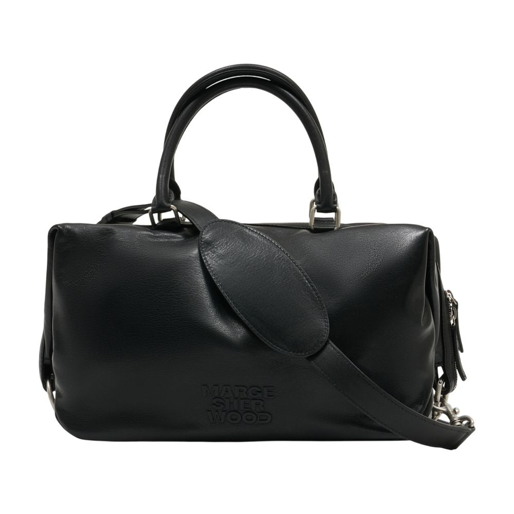 Marge Sherwood Dumpling Shoulder Bag — Black Lambskin