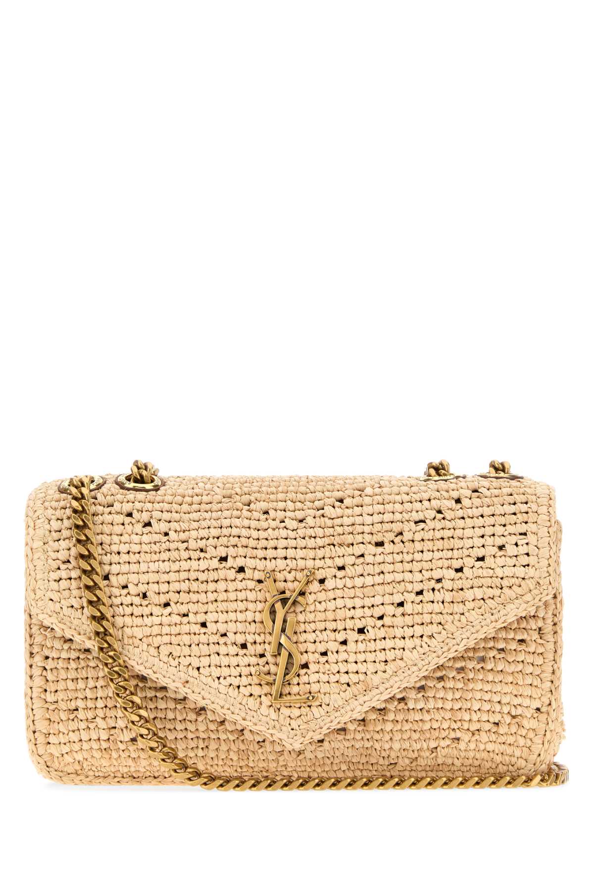 Saint Laurent Loulou Shoulder Bag — Beige