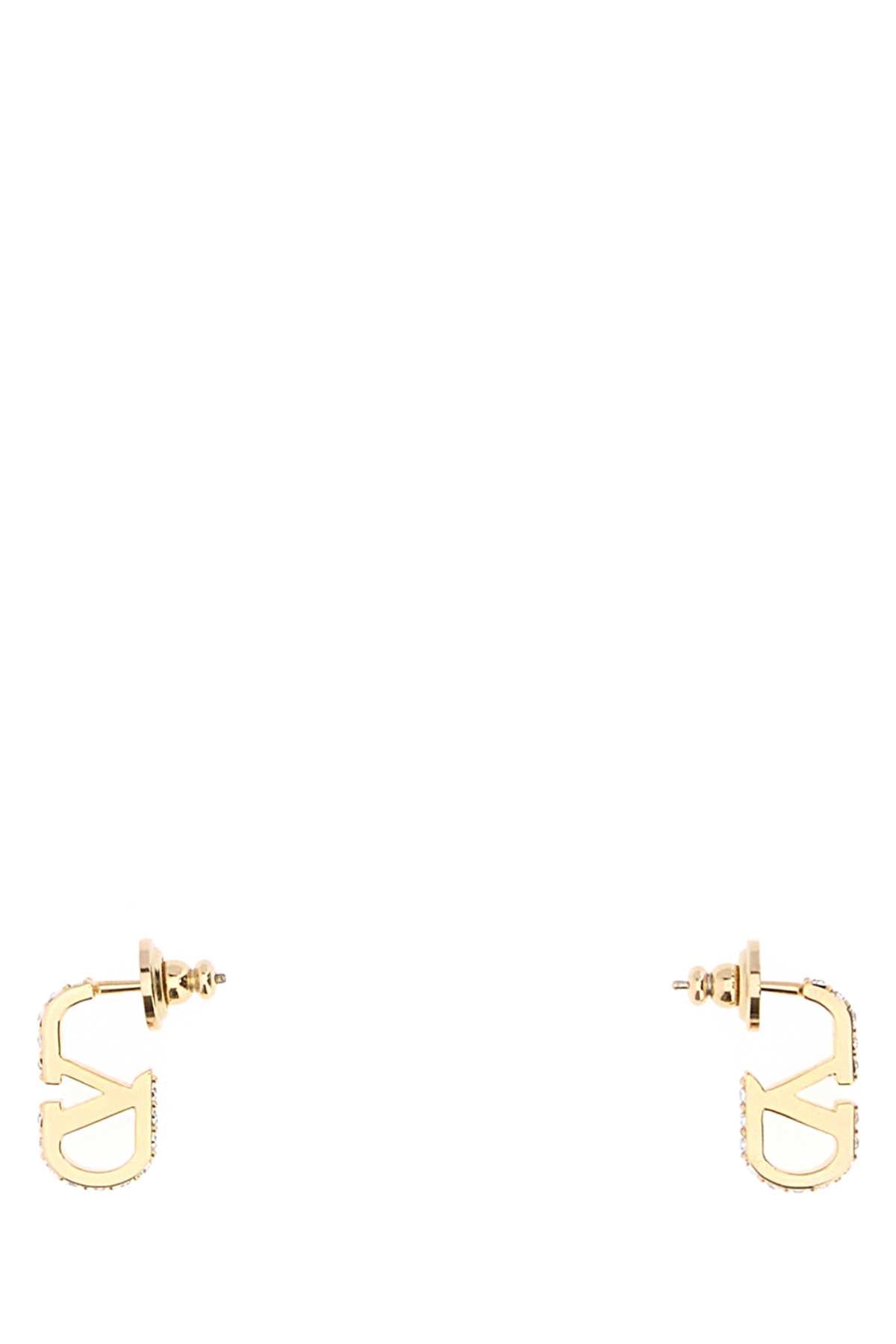 Valentino Garavani Logo-Embellished Earrings — Gold