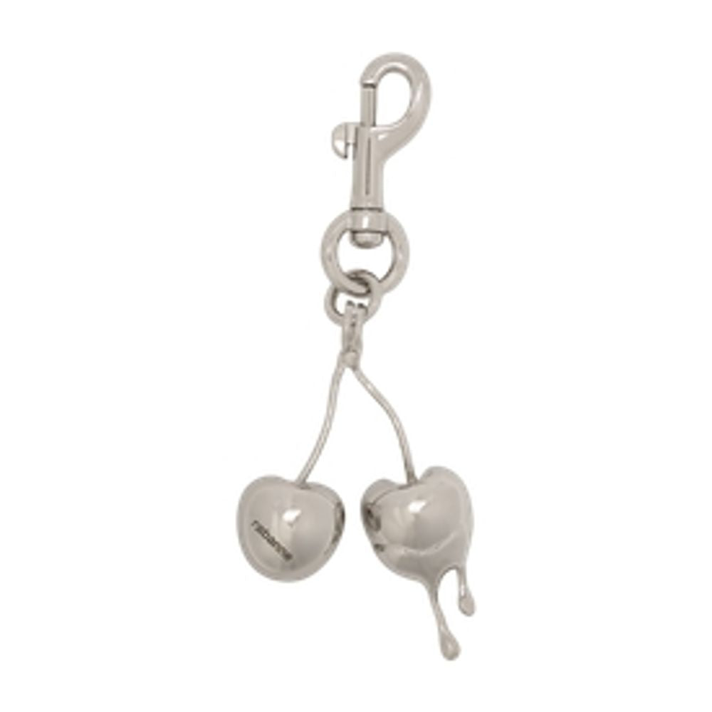 Rabanne Metal Charm Key Case — Silver Keychains