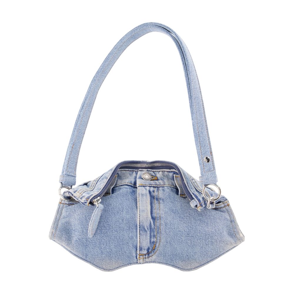 Alexander Mcqueen Manta Shoulder Bag — Blue Denim