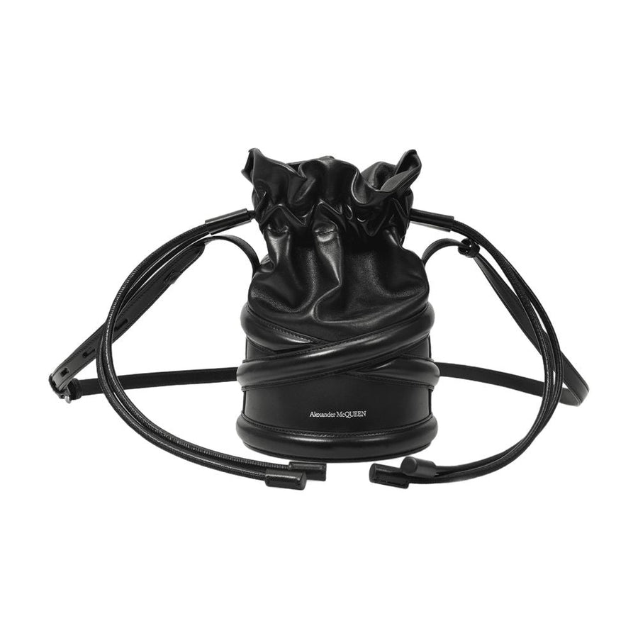Alexander Mcqueen Curve Crossbody Bag — Black Leather