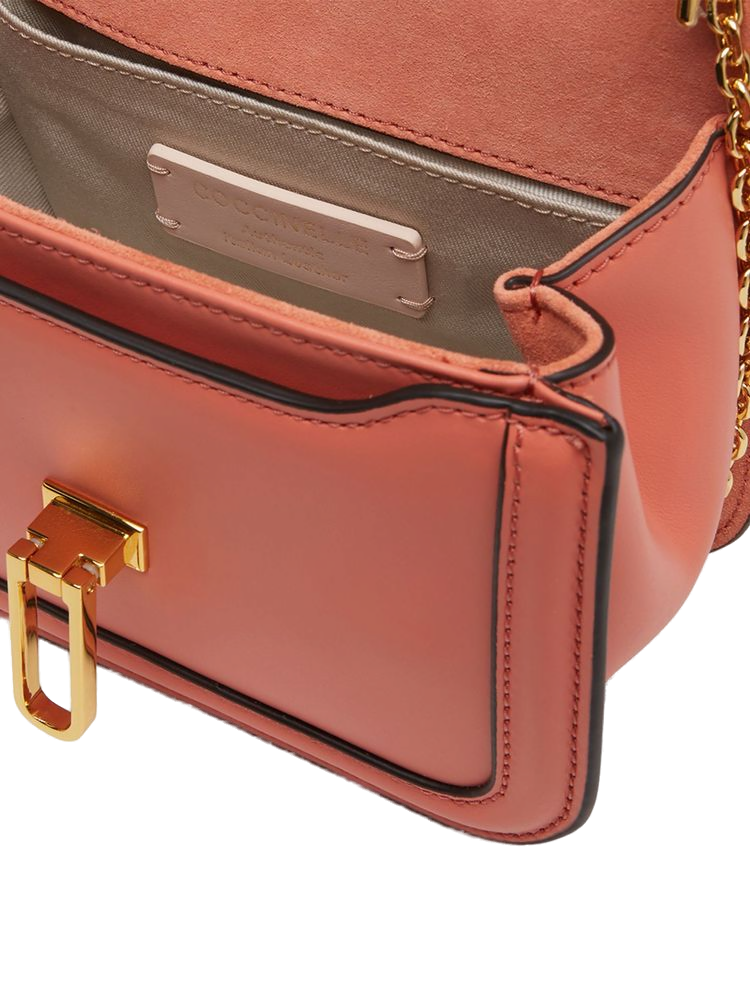 Coccinelle Smooth Cowhide Flap Crossbody Bag — Orange