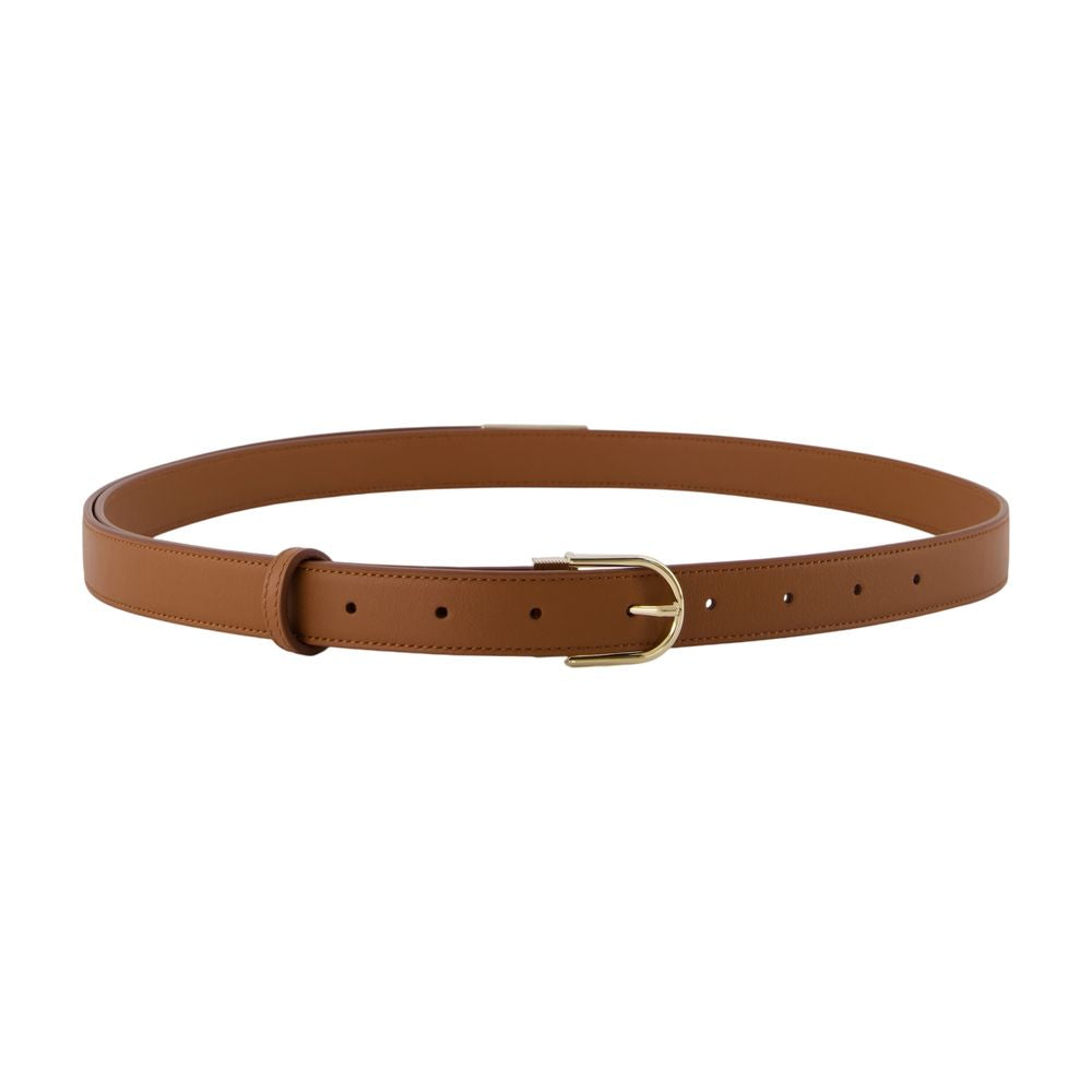 Victoria Beckham Leather Belt — Brown Calfskin