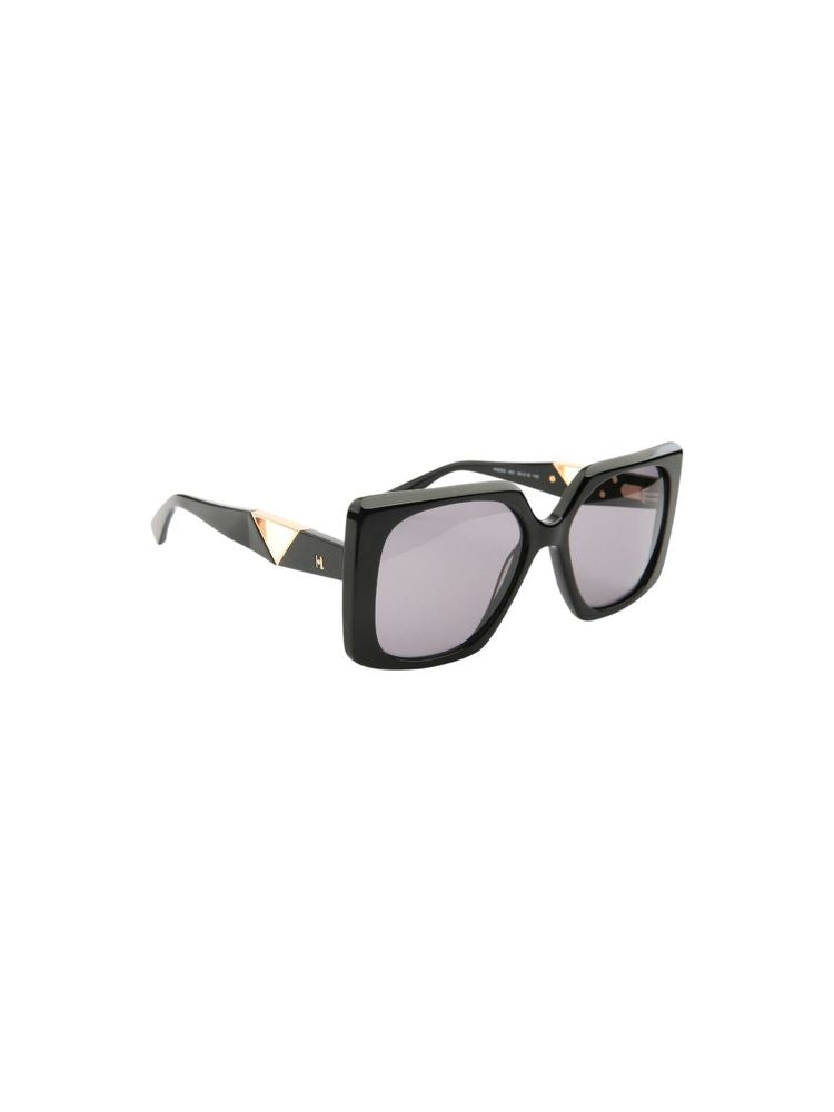 Hickmann Hi9305 Oversized Acetate Sunglasses — Black