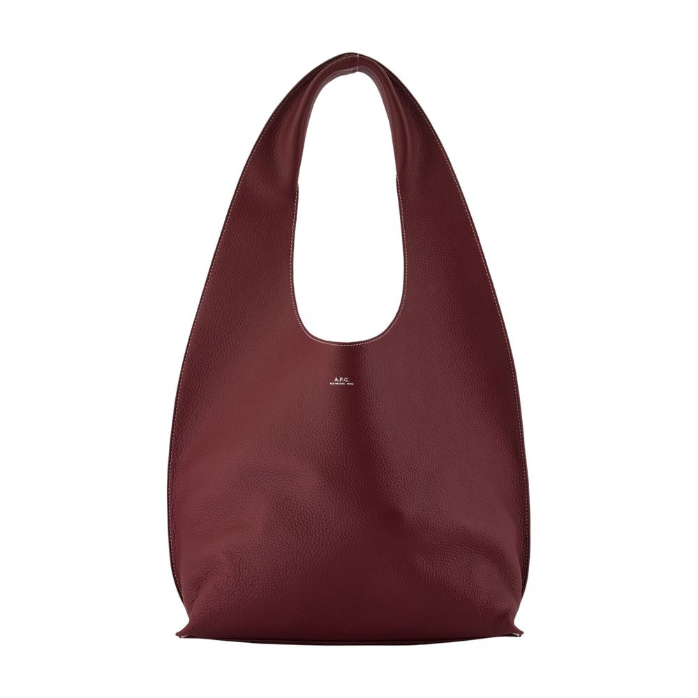 A.p.c. Le Neige Clou Shoulder Bag — Burgundy Cowhide