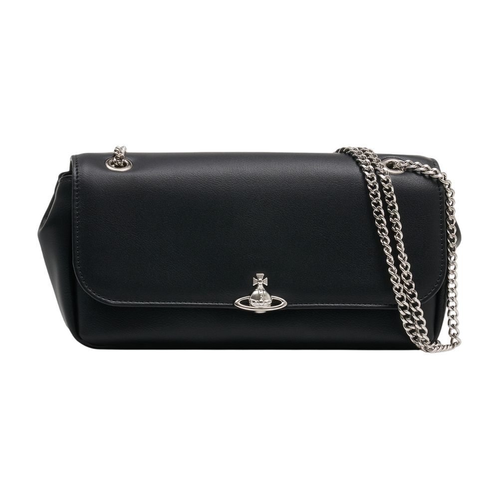 Vivienne Westwood Chain Strap Crossbody Bag — Black Synthetic