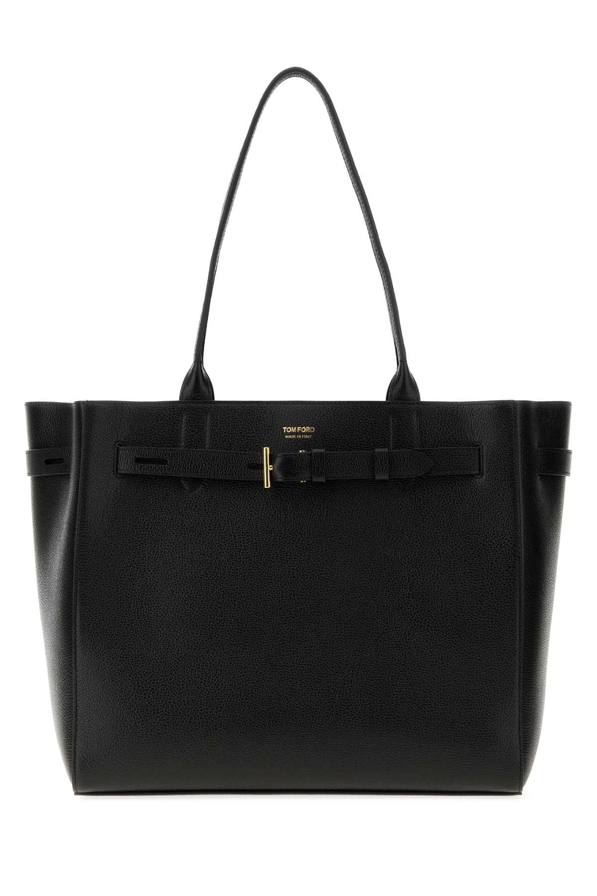 Tom Ford Leather Tote Bag — Black