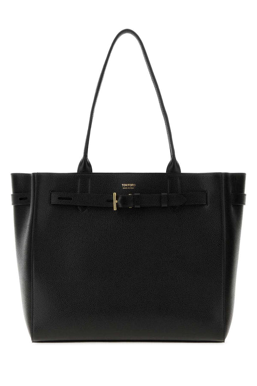 Tom Ford Leather Tote Bag — Black
