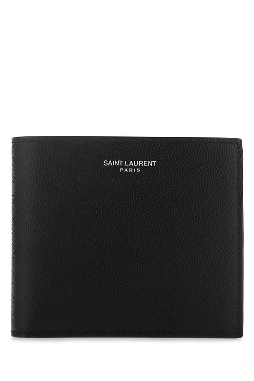 Saint Laurent Calfskin Leather Wallet — Black Exterior: Calf