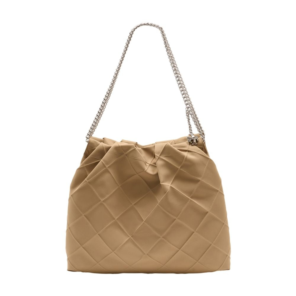 Tory Burch Fleming Shoulder Bag — Beige Synthetic