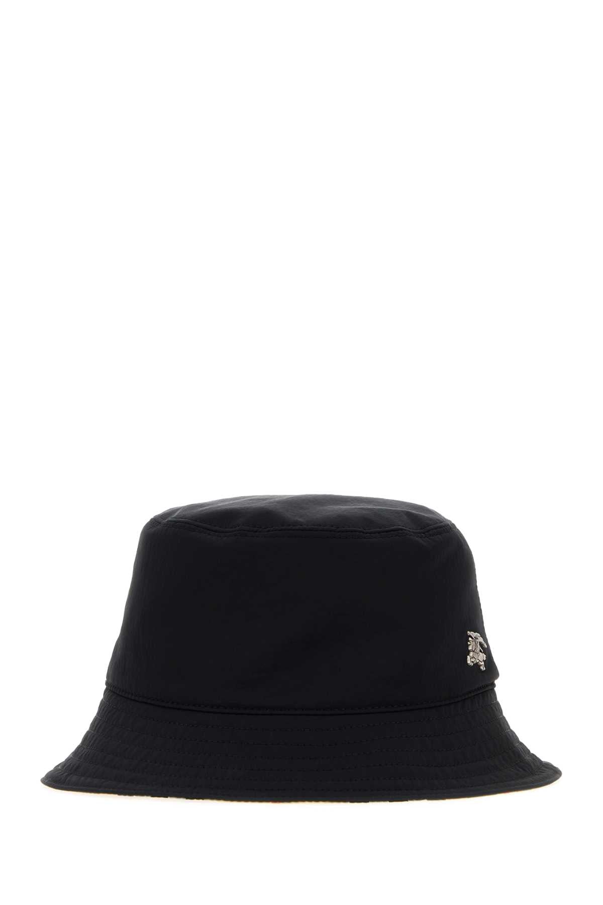 Burberry A:mh Nylon Bucket Hat — Black Exterior: Lining