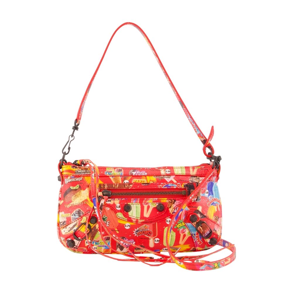 Balenciaga Le City Shoulder Bag — Red Lambskin