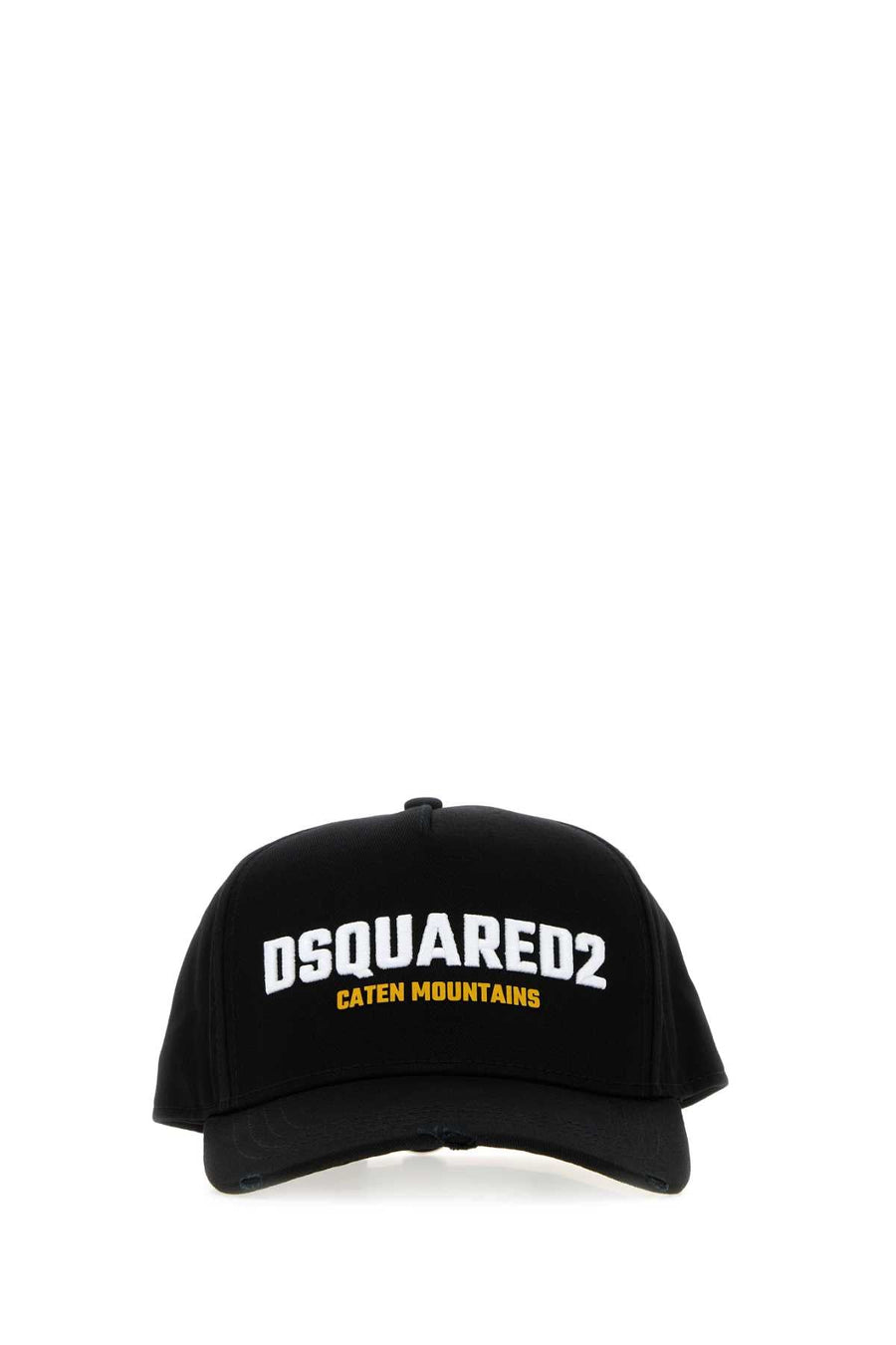 Dsquared2 Bcm103105c00001 Logo-Embroidered Baseball Cap — Black Exterior: Cotton Caps