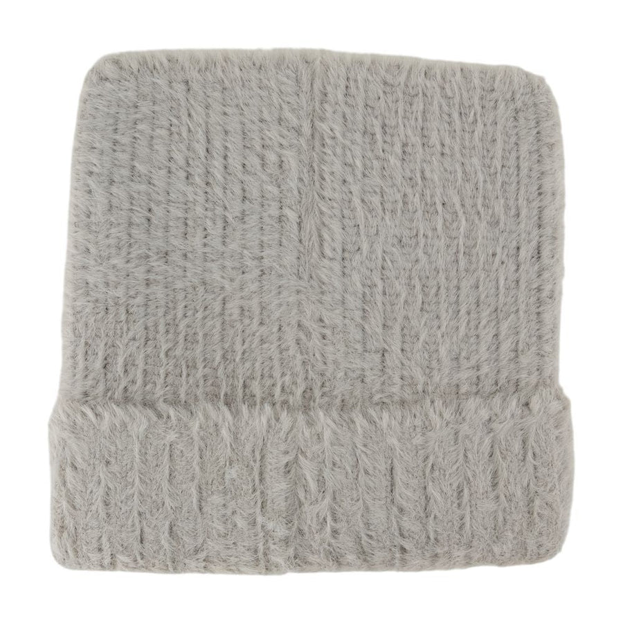 Casablanca A-Aw25-Hat-101-02 Fluffy Nylon Knit Beanie — Gray Beanies
