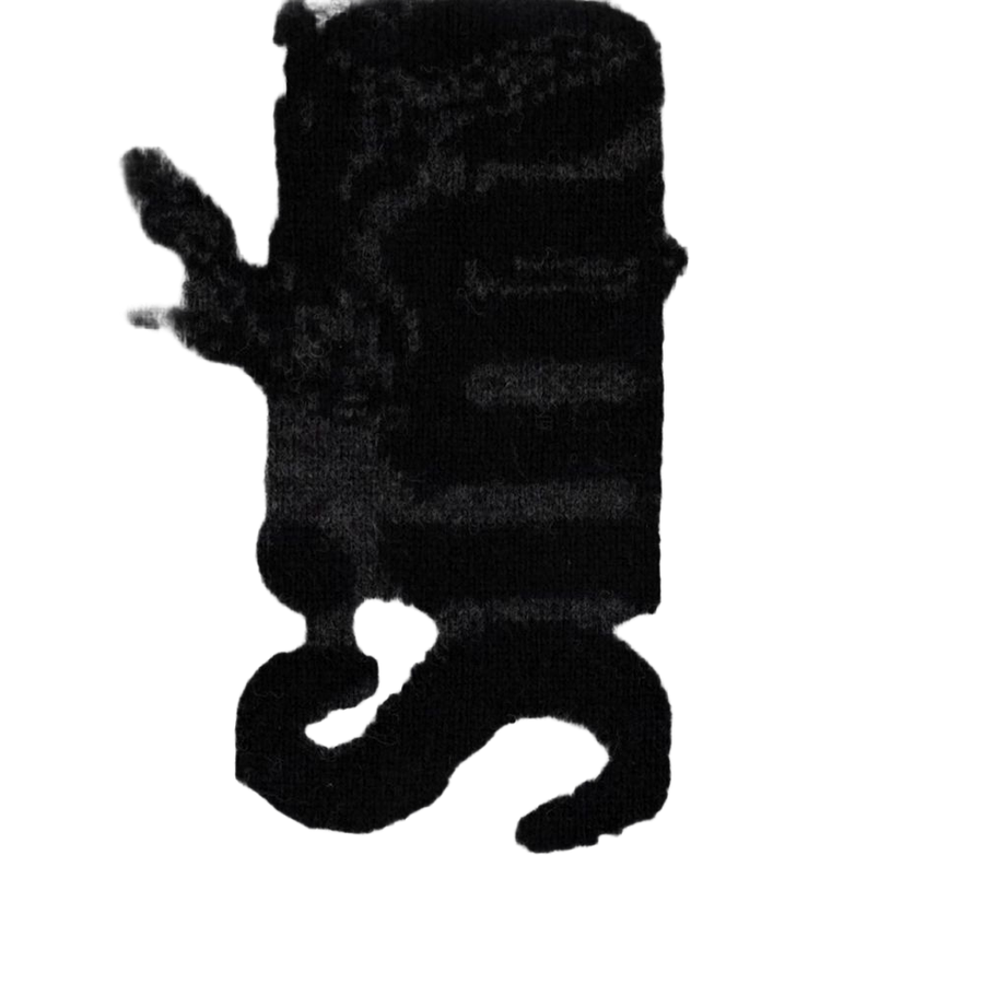 Simone Rocha Logo Wool Scarf — Black Scarfs