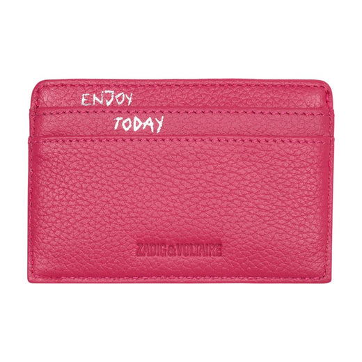 Zadig & Voltaire Card Case — Pink Calfskin Cases