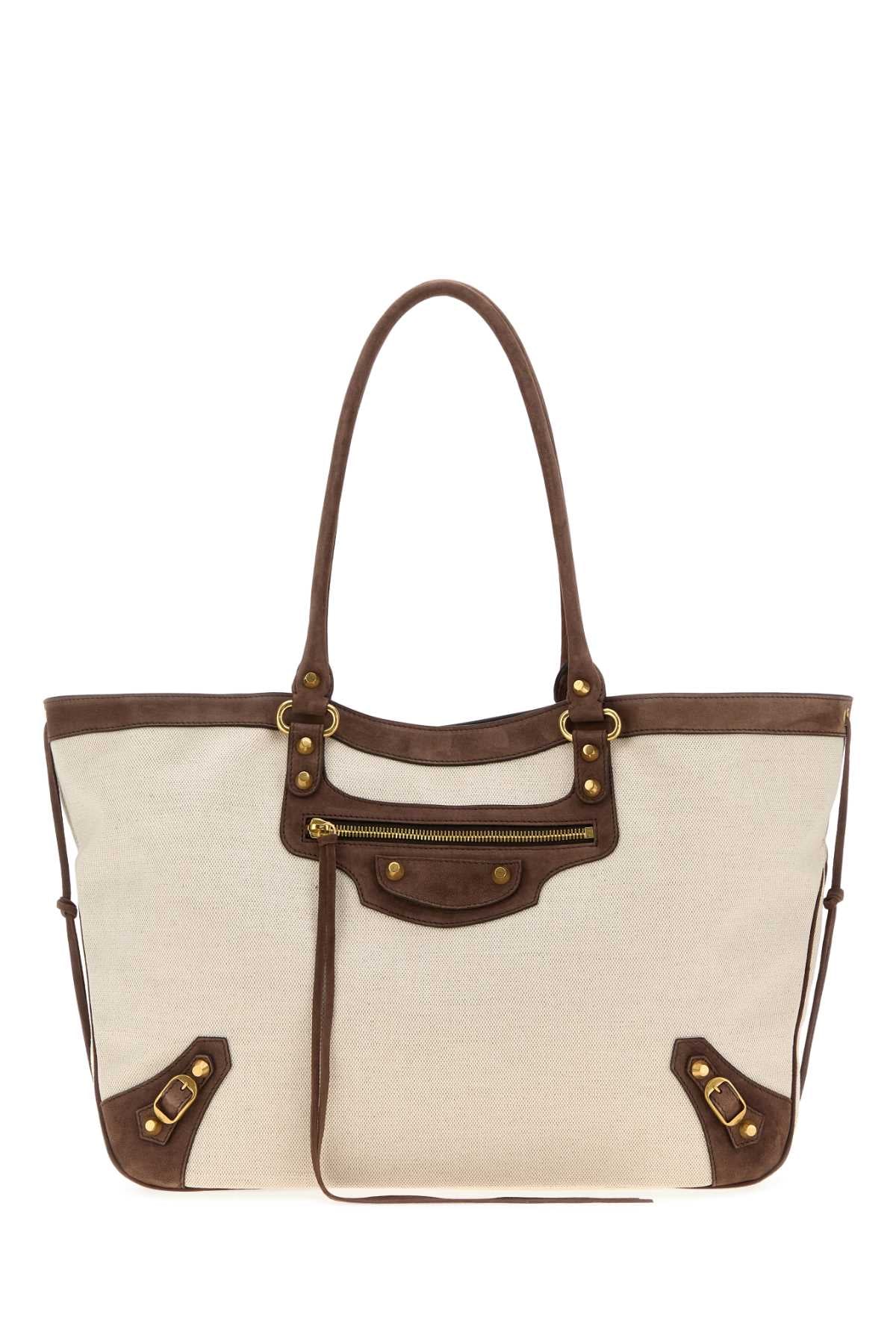 Balenciaga Le City Tote Bag — Beige