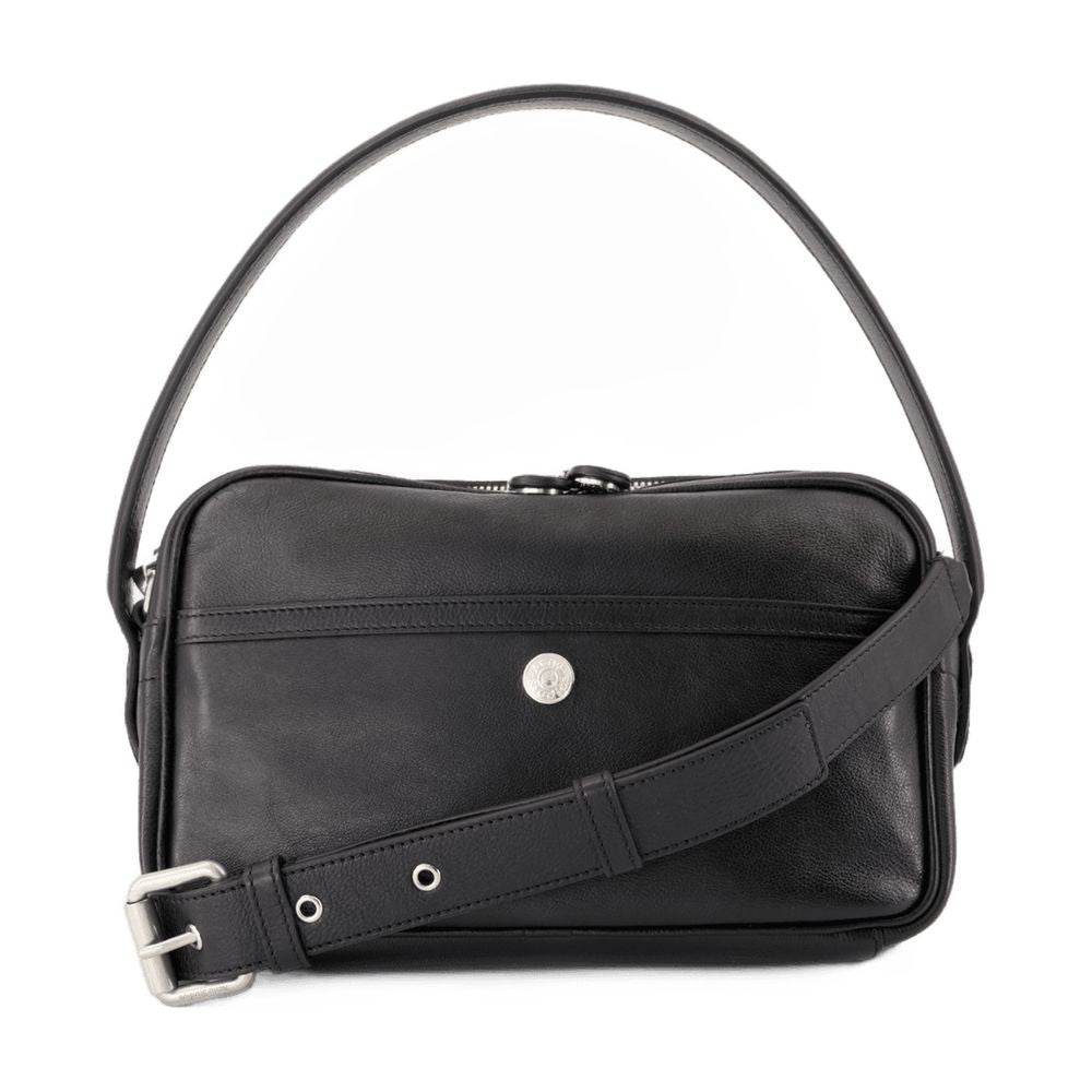 Acne Studios Calfskin Leather Shoulder Bag — Black