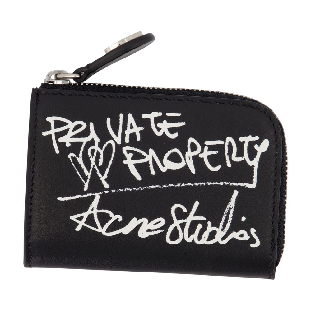 Acne Studios Printed Calfskin Wallet — Black Accessories /