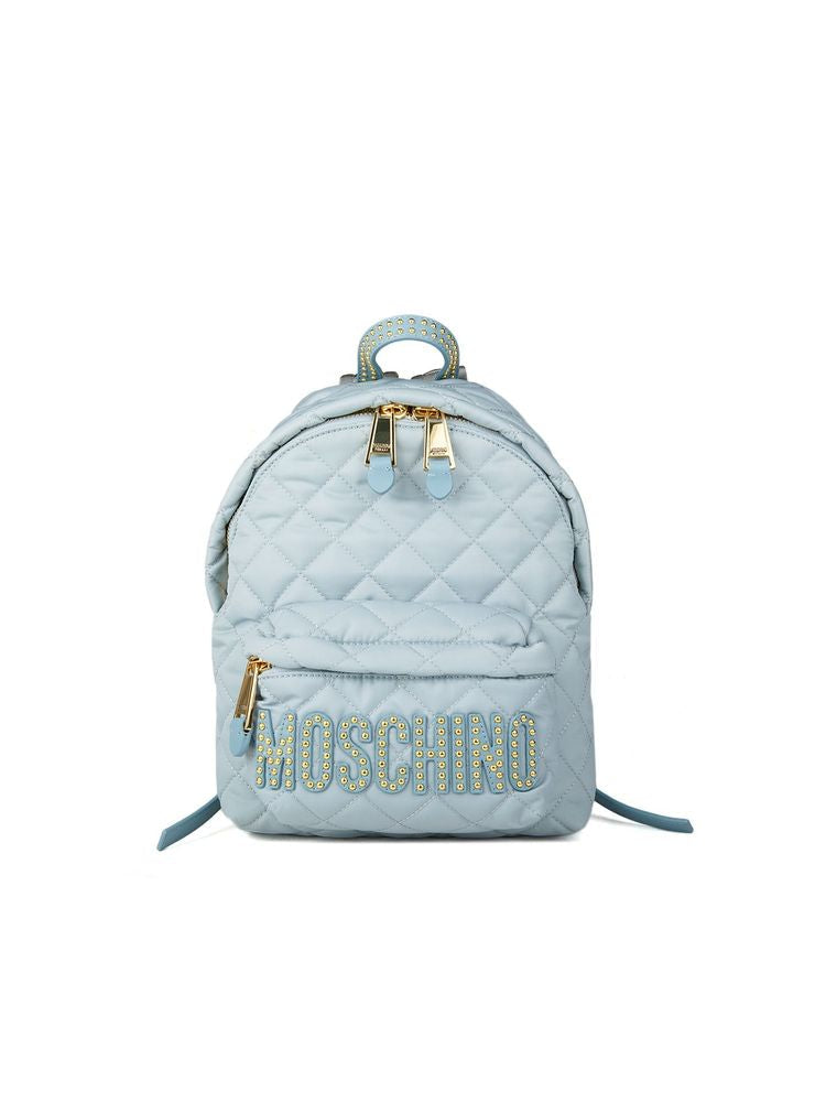 Moschino Quilted Polyamide Backpack — Blue