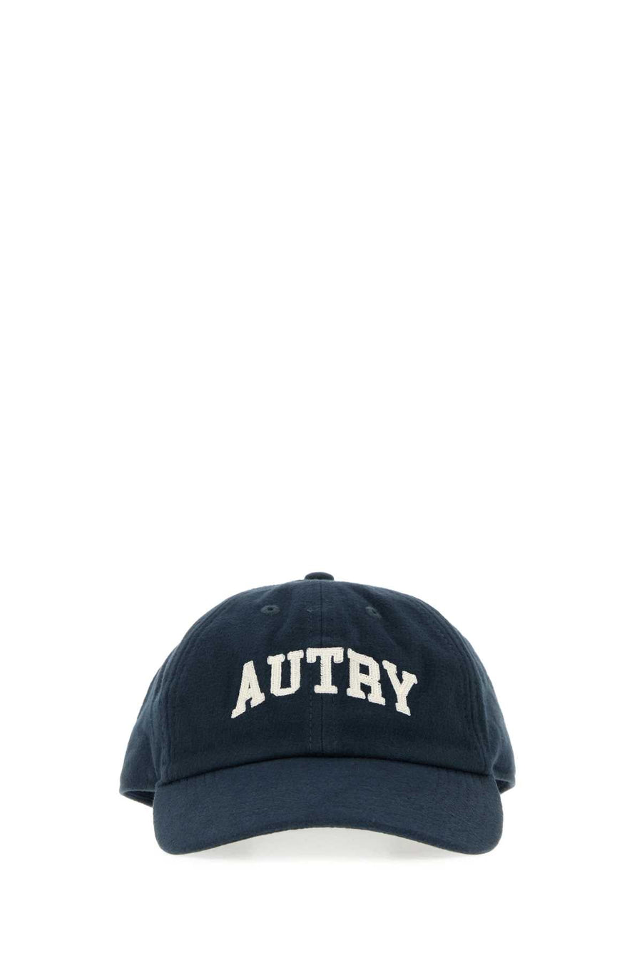 Autry Caps Logo-Embroidered Cotton Baseball Cap — Navy Exterior