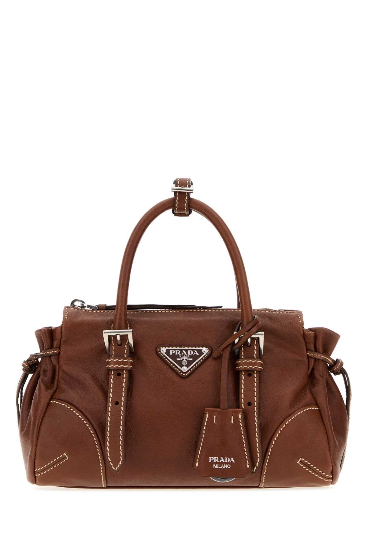 Prada Karin Top Handle Bag — Brown
