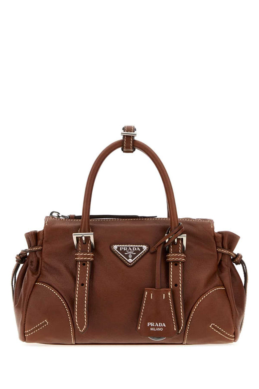 Prada Karin Top Handle Bag — Brown