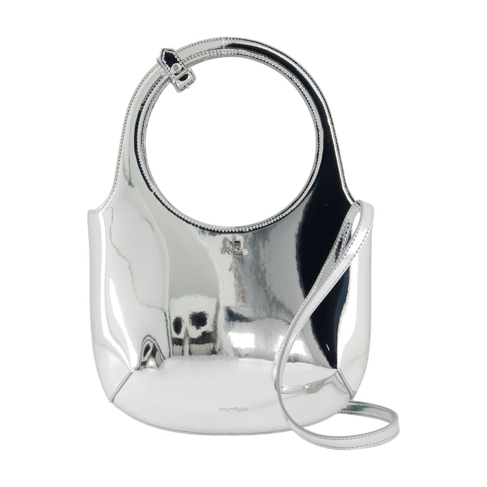 Courrèges Holy Mirror Shoulder Bag — Silver Synthetic