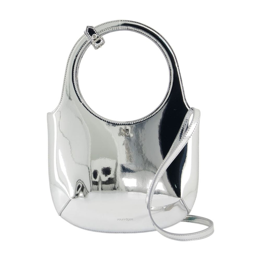 Courrèges Holy Mirror Shoulder Bag — Silver Synthetic