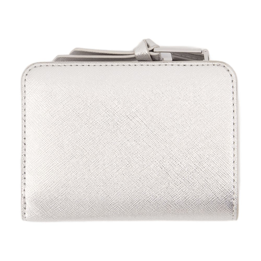 Marc Jacobs Compact Silver Calfskin Wallet —
