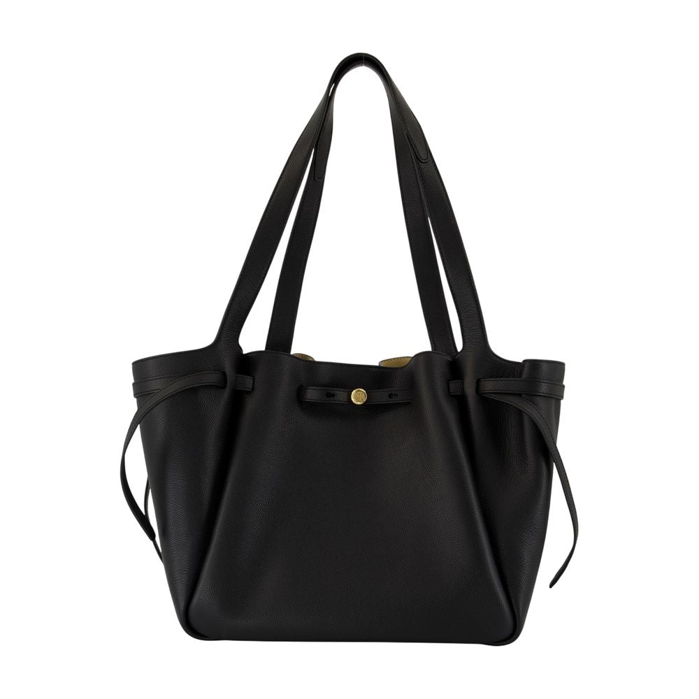 Tory Burch Romy Tote Bag — Black Cowhide