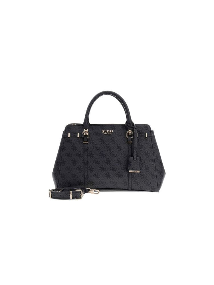 Guess Leona Shoulder Bag — Black Polyurethane