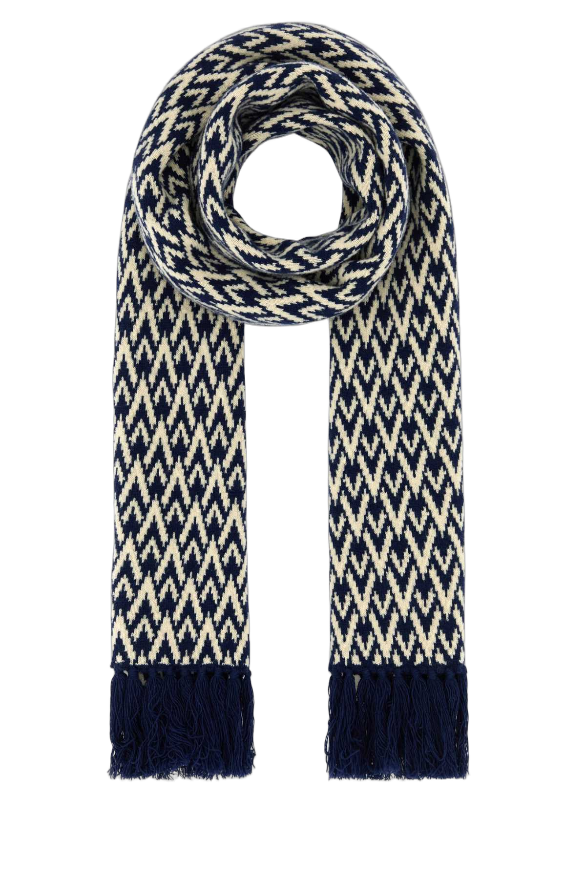 Valentino Garavani Scarf — Navy Exterior: Virgin Wool Scarfs